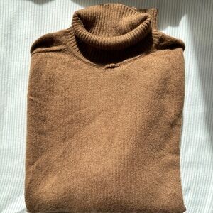 Aritzia Babaton Camel Wool Blend Perry Turtleneck Sweater